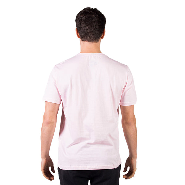 Camiseta Gola Redonda com Bolso Slim Fit Rosa - Polo Match