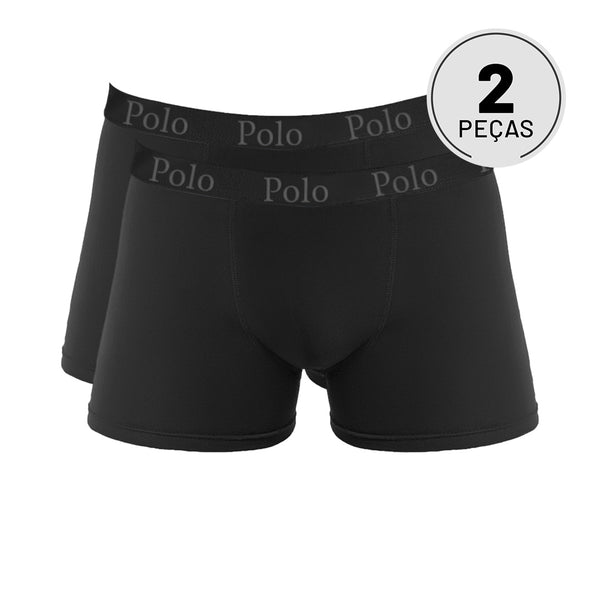 Kit com 2 Cuecas Boxer Black Edition - Polo Match
