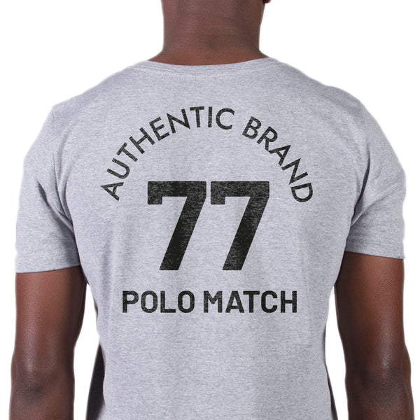 Camiseta Authentic 77 Gola Redonda Cinza - Polo Match