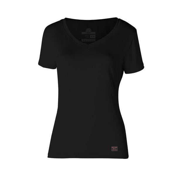Kit com 4 Camiseta Feminina Gola V Basic Sport Preta e Branca - Polo Match