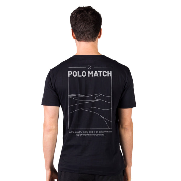 Camiseta Landscape Gola Redonda Preta  -  Polo Match