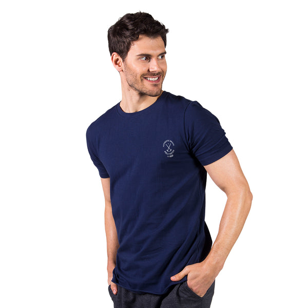 Camiseta Authentic Brand Gola Redonda Azul - Polo Match