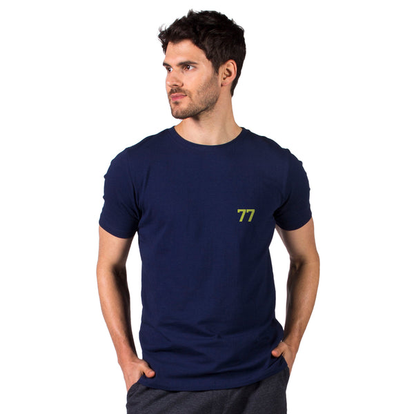 Camiseta Authentic 77 Gola Redonda Azul - Polo Match