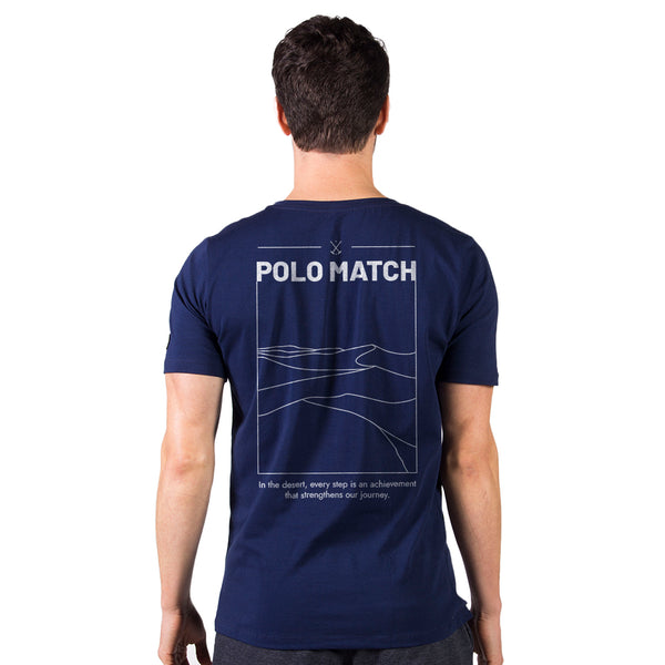 Camiseta Landscape Gola Redonda Azul -  Polo Match